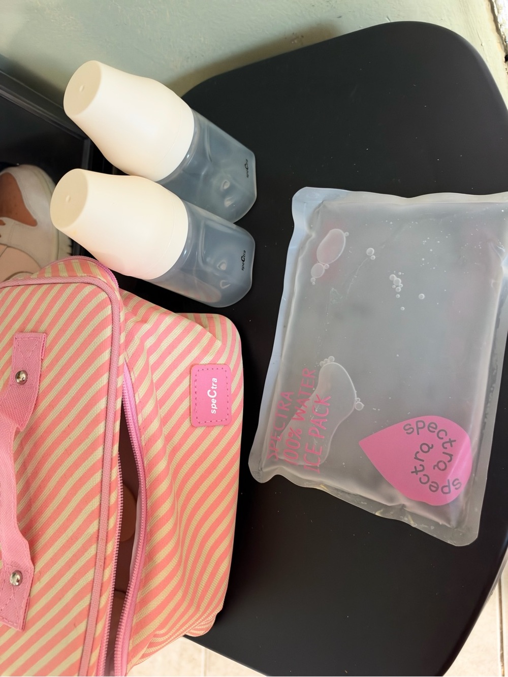 Spectra Travel Cosmetic Bag with Pink Ice Pack
